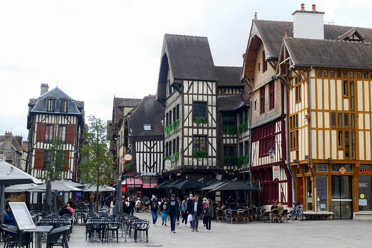 Maisons à pans de bois dans le centre historique de Troyes